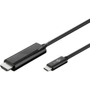 USB-C - HDMI adapterkábel, fekete, 1.8m - Kiárusítás! - A készlet erejéig! kép