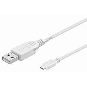 Goobay USB HIGH-Speed töltő és szinkronizáló kábel 2.0 micro USB csatlakozóval 1, 8m fehér 480Mbit/ kép