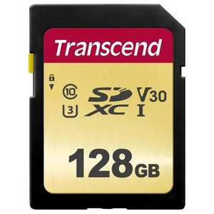 Transcend 128GB SDXC Class 10 UHS-I U3 memóriakártya kép