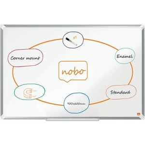 NOBO Premium Plus zománc 90 x 60 cm, fehér kép