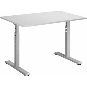 AlzaErgo Fixed Table FT1 szürke + TTE-12 120x80cm íróasztal, fehér laminált kép