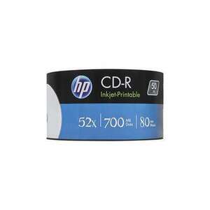 HP CD-R lemez, nyomtatható, 700MB, 52x, 50 db, zsugor csomagolás, HP kép