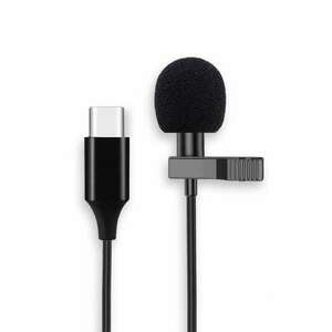 Csiptetős Mikrofon, sztereó, USB-C csatlakozóval, okostelefonhoz, ... kép