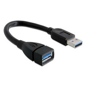 Delock hosszabbító kábel, USB 3.0 A-A 15 cm apa / anya kép