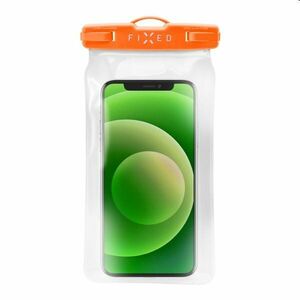FIXED Vízálló lebegő telefontok kiváló minőségű zárrendszerrel és IPX8 tanúsítvánnyal, narancs kép