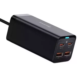Töltő Baseus GaN3 Pro 2xUSB-C + 2xUSB wall charger 100W (black) kép