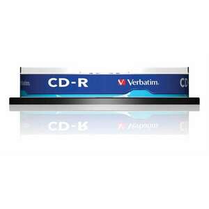 VERBATIM CD-R lemez, 700MB, 52x, 10 db, hengeren, VERBATIM "DataLife" kép