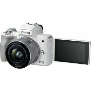 Canon EOS M50 Mark II fehér + EF-M 15-45 mm IS STM kép