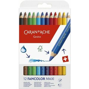 CARAN D'ACHE Fancolor Maxi 12 barev kép