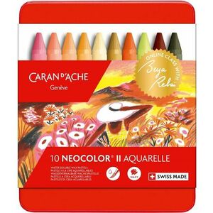 CARAN D'ACHE Neocolor II edice Beya Rebai 10 teplých barev v kovovém boxu kép