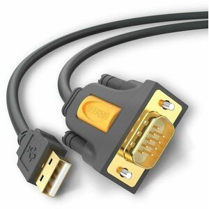 Ugreen USB 2.0 to RS-232 COM Port DB9 (M) Adapter Cable Szürke 1 m kép