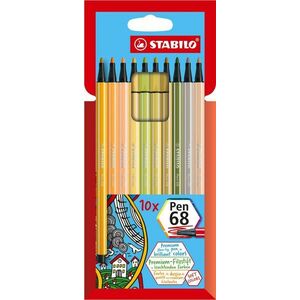 STABILO Pen 68, új színek, tokban, 10 szín kép