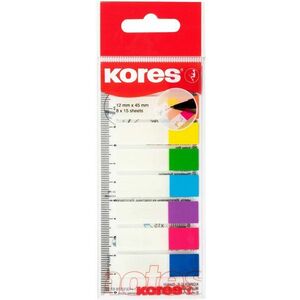 KORES Index Strips jelölők vonalzóra 45 x 12 mm, 8 x 15 lap, többféle szín kép
