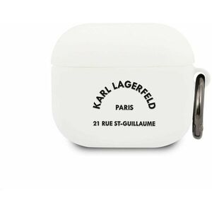 Karl Lagerfeld Rue St Guillaume szilikon tok Apple Airpods 3 fehér készülékhez kép