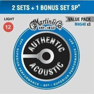 Martin Authentic SP 92/8 Phosphor Bronze Light - Limited 3 Packs kép