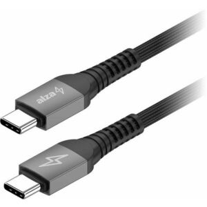 AlzaPower AluCore Ultra Durable USB-C to USB-C 2.0 PD 100W, 1m, sötétszürke kép