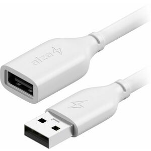 AlzaPower Core USB-A (M) to USB-A (F) 2.0, 0, 5m, fehér kép