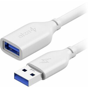 AlzaPower Core USB-A (M) to USB-A (F) 3.0, 1m, fehér kép