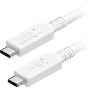 AlzaPower Core USB-C to USB-C USB4, 5A, 100W, 1m, fehér kép