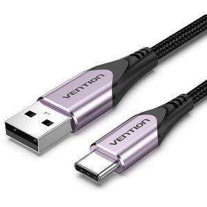 Vention Cotton Braided USB-C to USB 2.0 Cable Purple 2m Aluminum Alloy Type kép