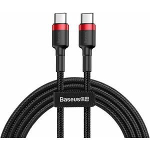 Baseus Cafule Series 2* USB-C PD2.0 60W, Flash, 2m, piros - fekete kép