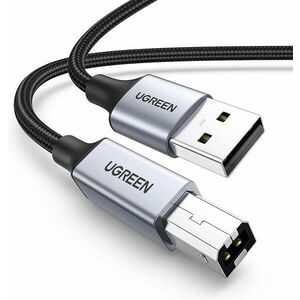 UGREEN USB-A to USB-B Printer Cable Aluminum Case Braided 1.5m Black kép
