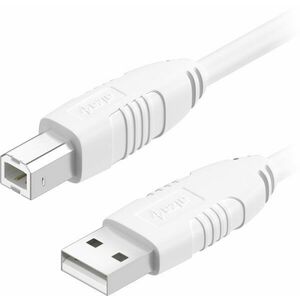 AlzaPower LinkCore USB-A to USB-B - 1m, fehér kép