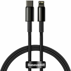 Baseus Tungsten Gold Fast Charging Data Cable Type-C to Lightning PD 20W 1m Black kép