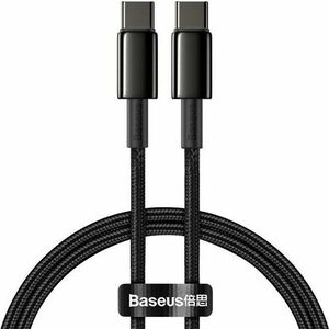 Baseus Tungsten Gold Fast Charging Data Cable Type-C (USB-C) 100W 1m Black kép