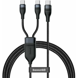 Baseus Flash Series Fast Charging Data Cable Type-C to Dual USB-C 100W 1.5m Black kép