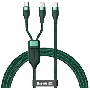 Baseus Flash Series Fast Charging Data Cable Type-C to Dual USB-C 100W 1.5m Green kép