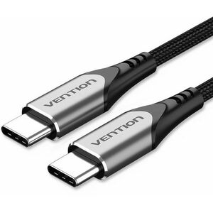 Vention Type-C (USB-C) 2.0 (M) to USB-C (M) Cable 1.5m Gray Aluminum Alloy Type kép