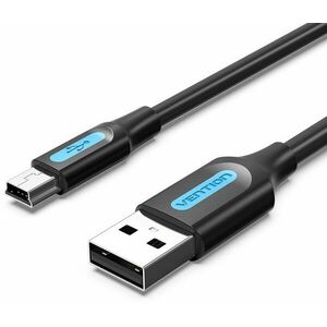 Vention Mini USB (M) to USB 2.0 (M) Cable 0.25m Black PVC Type kép