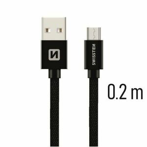 Swissten micro USB 0, 2m, fekete kép