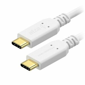 AlzaPower Core USB-C to USB-C 2.0, 3A, 60W, 1m, fehér kép