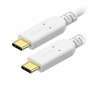 AlzaPower Core USB-C to USB-C 3.2 Gen 1, 5A, 100W, 0, 5m, fehér kép