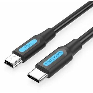 Vention USB-C 2.0 to Mini USB 2A Cable 1m Black kép