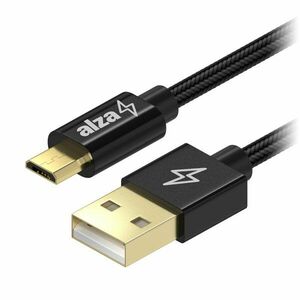 AlzaPower AluCore Micro USB 2m, fekete kép