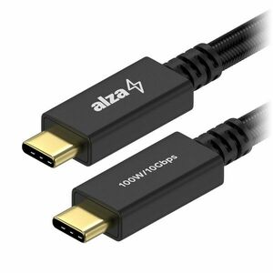AlzaPower AluCore USB-C to USB-C 3.2 Gen 2, 5A, 100W, 0, 5m, fekete kép