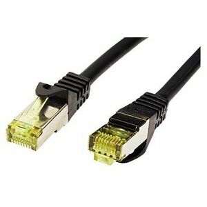OEM S/FTP patch cord Cat 7, RJ45 csatlakozó, LSOH, 1 m, fekete kép
