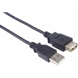 PremiumCord USB 2.0 0, 5m, fekete, hosszabbító kép
