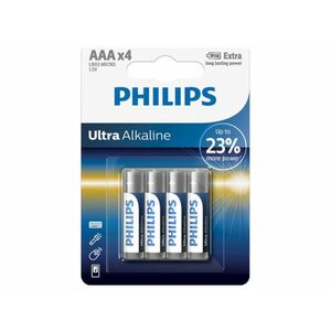 Philips Ultra Alkaline LR03 AAA elem, 4db-os csomag (LR03E4B/10) kép
