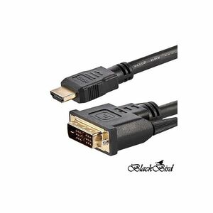 BlackBird BH1260 HDMI Átalakító Kábel Male to DVI 24+1 Male Két irányú, 2 m kép