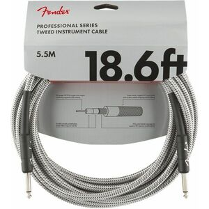 Fender Professional Series 18.6' Instrument Cable White Tweed kép