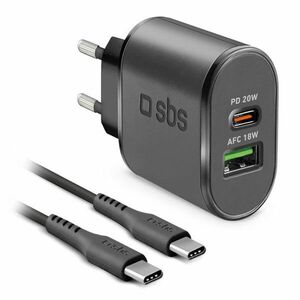 SBS Cestovná nabíjacia sada USB/USB-C, 18 W, fekete kép