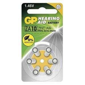 Alkáli gombelem GP typ ZA10, hallókészülékbe, 6 db kép
