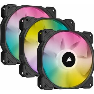 Corsair iCUE SP120 RGB ELITE Triple Pack Black + Lightning Node Core kép