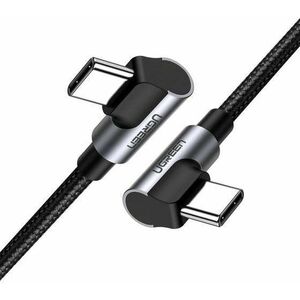 UGREEN Angled USB-C M/M Cable Aluminium Shell with Braided 1m Black kép
