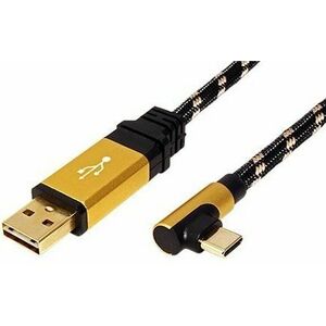 Roline GOLD USB 2.0, USB A(M) to USB C(M) - 0, 8m kép