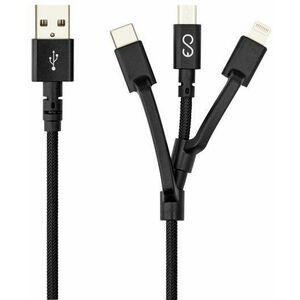 Epico 3in1 USB-C + MicroUSB + Lightning to USB-A - fekete kép